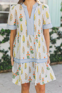 No Brainer Light Blue Medallion Dress