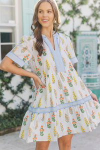 No Brainer Light Blue Medallion Dress