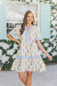 No Brainer Light Blue Medallion Dress