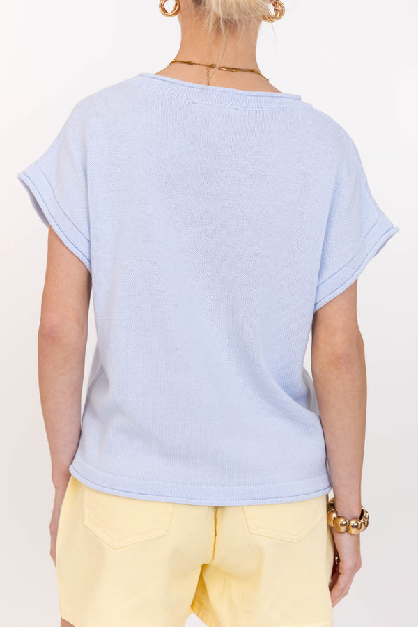 Just Enough Detail Light Blue Novelty Sweater