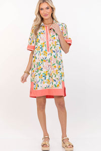 Easy To Wear Coral Shift Dress