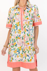 Easy To Wear Coral Shift Dress