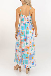 Done Right Blue Midi Dress