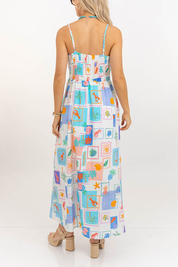 Done Right Blue Midi Dress