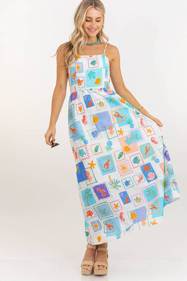 Done Right Blue Midi Dress
