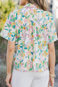 Easygoing Yet Polished Peach Floral Blouse