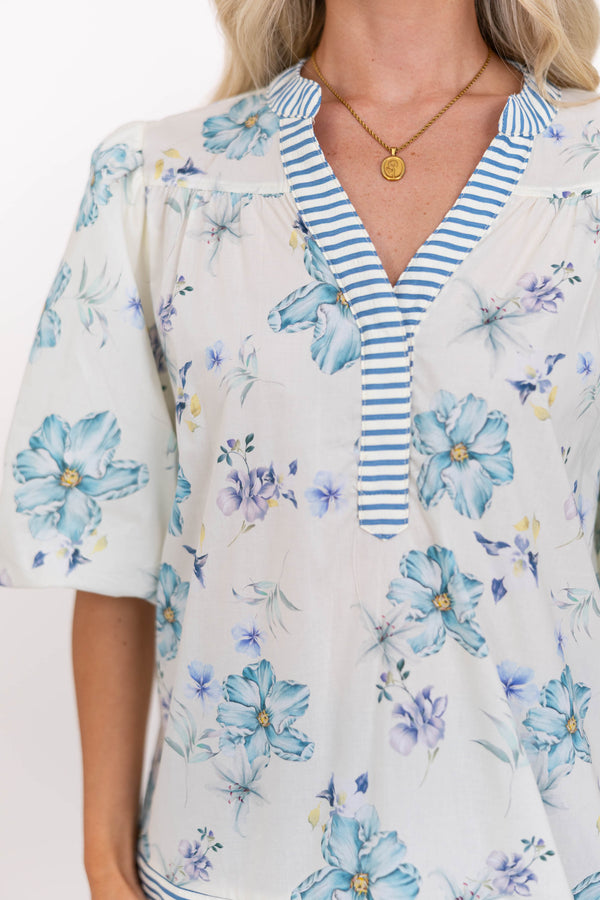 Feminine With Ease Mint Blouse