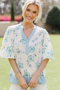 Feminine With Ease Mint Blouse