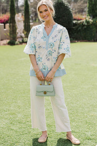 Feminine With Ease Mint Blouse
