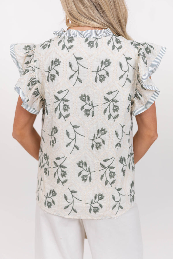 Always Easy To Style Sage Blouse