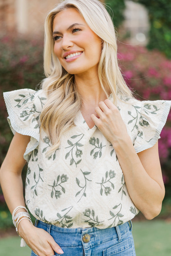Always Easy To Style Sage Blouse