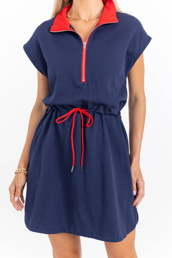 Always Charming Navy Dress