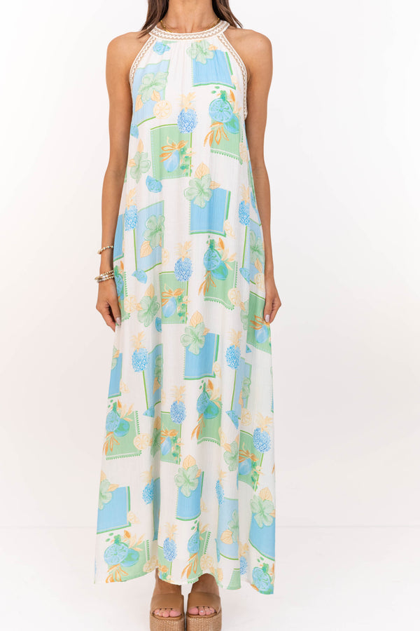 Catch The Breeze Blue Maxi Dress