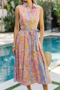 Everyday Pick Peach Floral Midi Dress