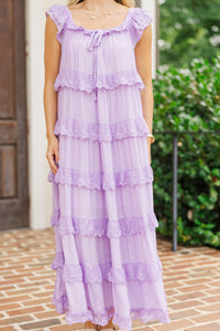 Bloom With Grace Lavender Midi Dress