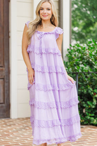 Bloom With Grace Lavender Midi Dress