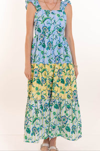 Make A Memory Blue Paisley Midi Dress
