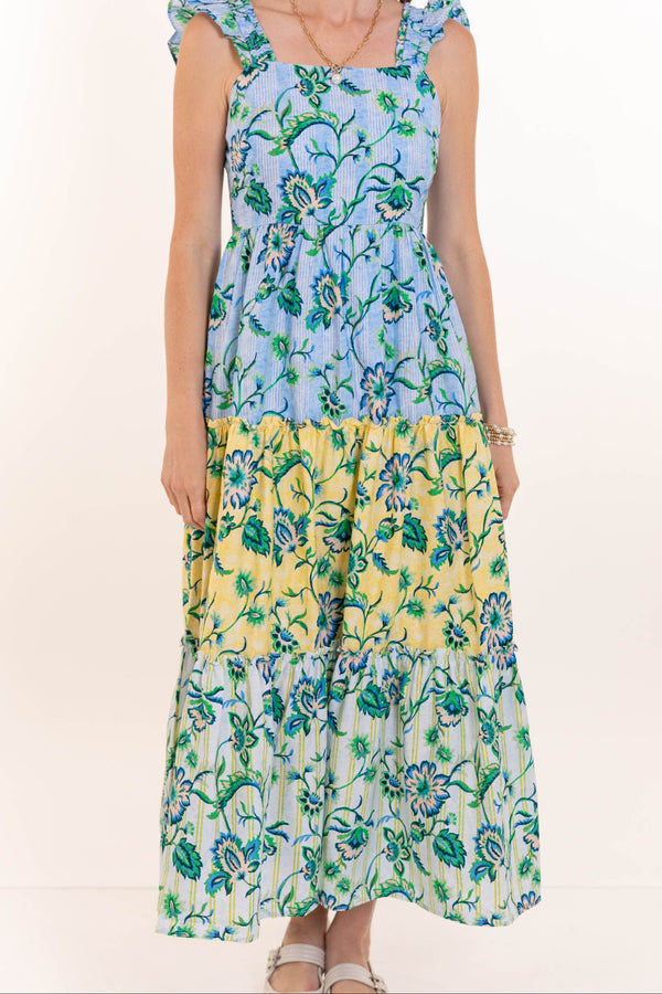 Make A Memory Blue Paisley Midi Dress