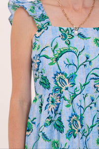 Make A Memory Blue Paisley Midi Dress