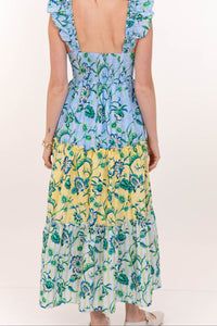 Make A Memory Blue Paisley Midi Dress
