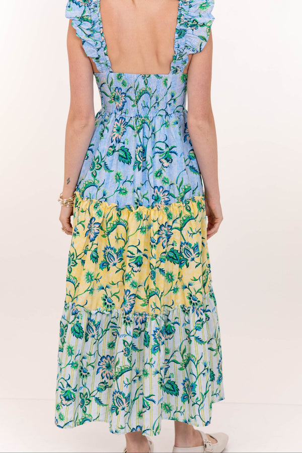 Make A Memory Blue Paisley Midi Dress