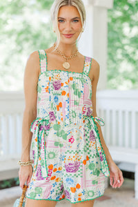 Little Things Matter Green Floral Romper