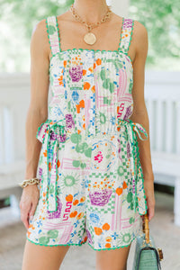 Little Things Matter Green Floral Romper