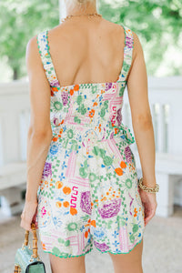 Little Things Matter Green Floral Romper