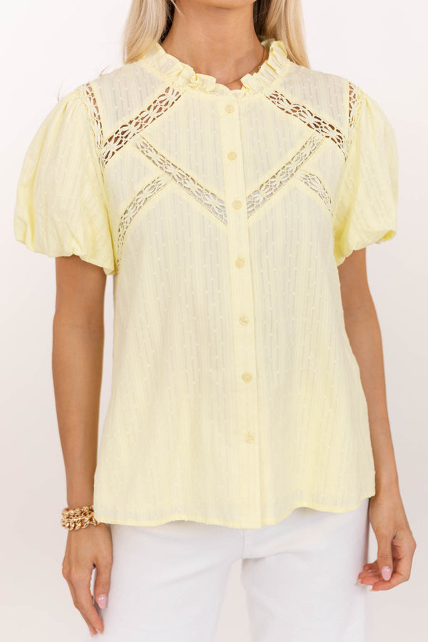 Heart Skips A Beat Yellow Blouse