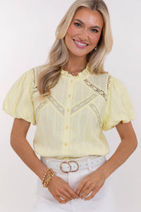 Heart Skips A Beat Yellow Blouse