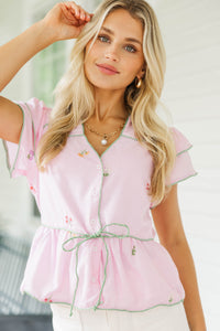 Soft Spot For You Pink Blouse