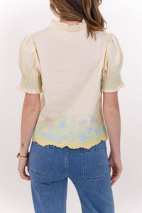 Can’t Help But Smile Cream Floral Blouse