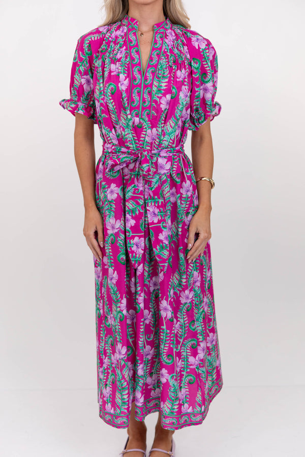 Outfit Solved Pink Floral Midi Dress