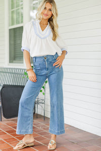 Feels Like Magic White Textured Blouse