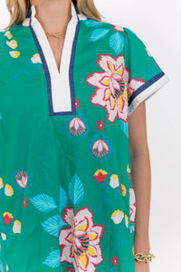 Brunch Plans Green Floral Dress