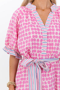 Pretty Little Moment Pink Polka Dot Dress