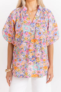 Just What I Needed Pink Floral Blouse