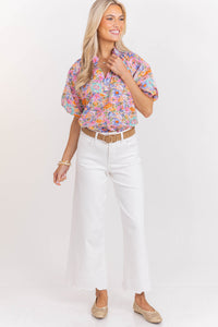 Just What I Needed Pink Floral Blouse