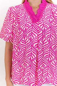 Can’t Miss This Pink Abstract Blouse