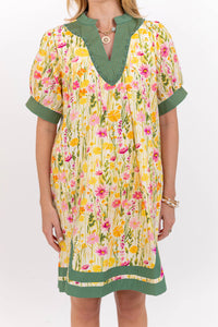 English Garden Yellow Floral Dress