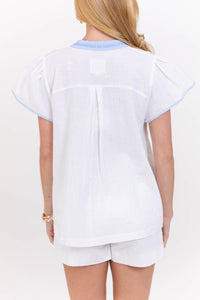 Relaxed With Style White Floral Blouse
