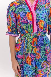 Where The Heart Is Navy Floral Midi Dress