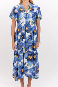 All The Best Things Blue Floral Midi Dress
