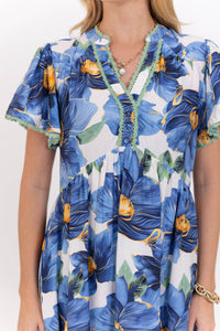 All The Best Things Blue Floral Midi Dress