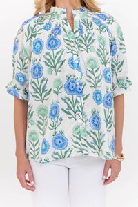 Made to Be Yours Blue Floral Blouse