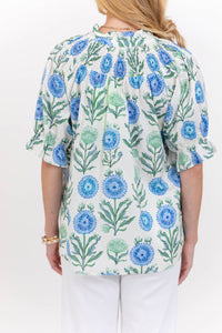 Made to Be Yours Blue Floral Blouse