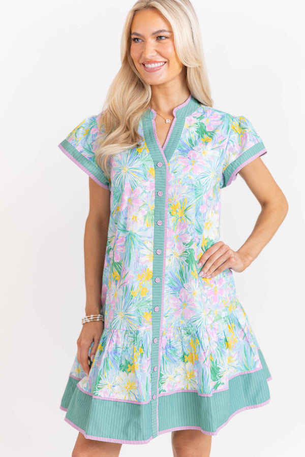 Every Bit Beautiful Mint Floral Dress
