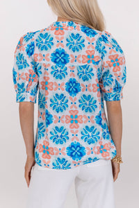 Couldn’t Be More Perfect Blue Floral Blouse