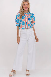 Couldn’t Be More Perfect Blue Floral Blouse