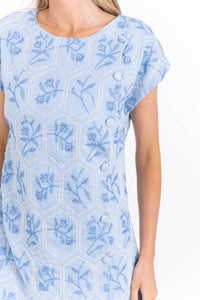 Endless Charm Blue Embroidered Dress